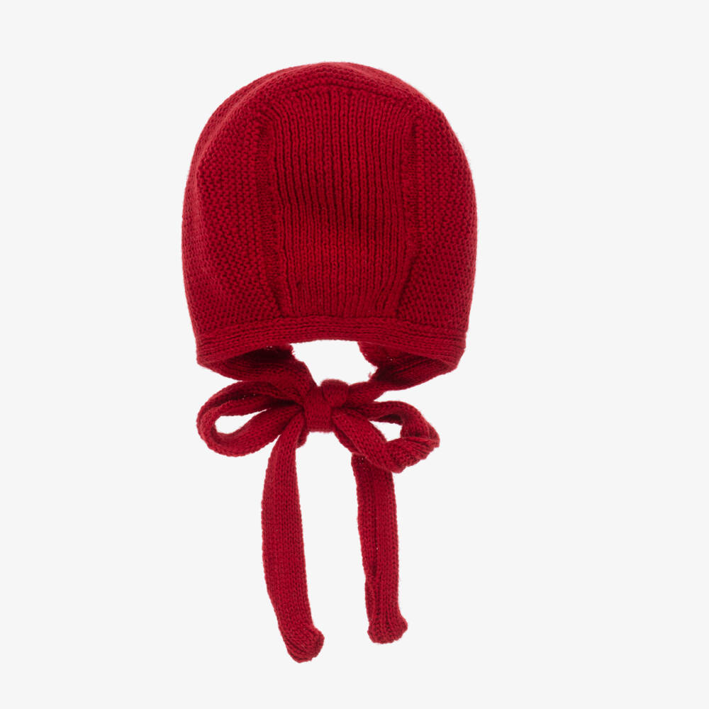 Foque-Girls Woolly Red Knit Hat | Childrensalon Outlet