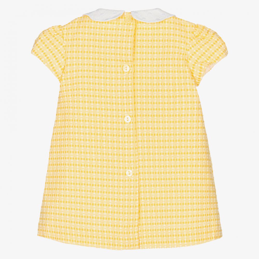 Foque-Желтое хлопковое платье для девочек | Childrensalon Outlet