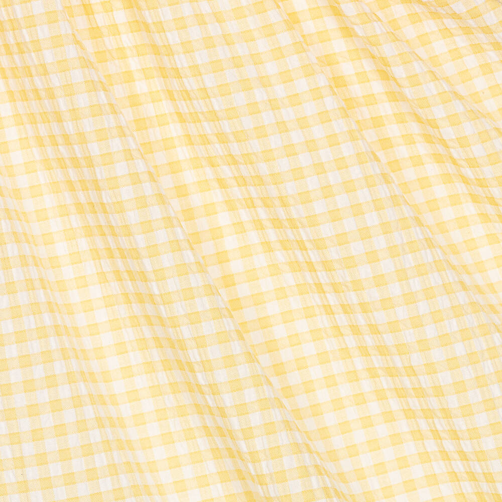 Foque-Girls Yellow & White Gingham Dress | Childrensalon Outlet