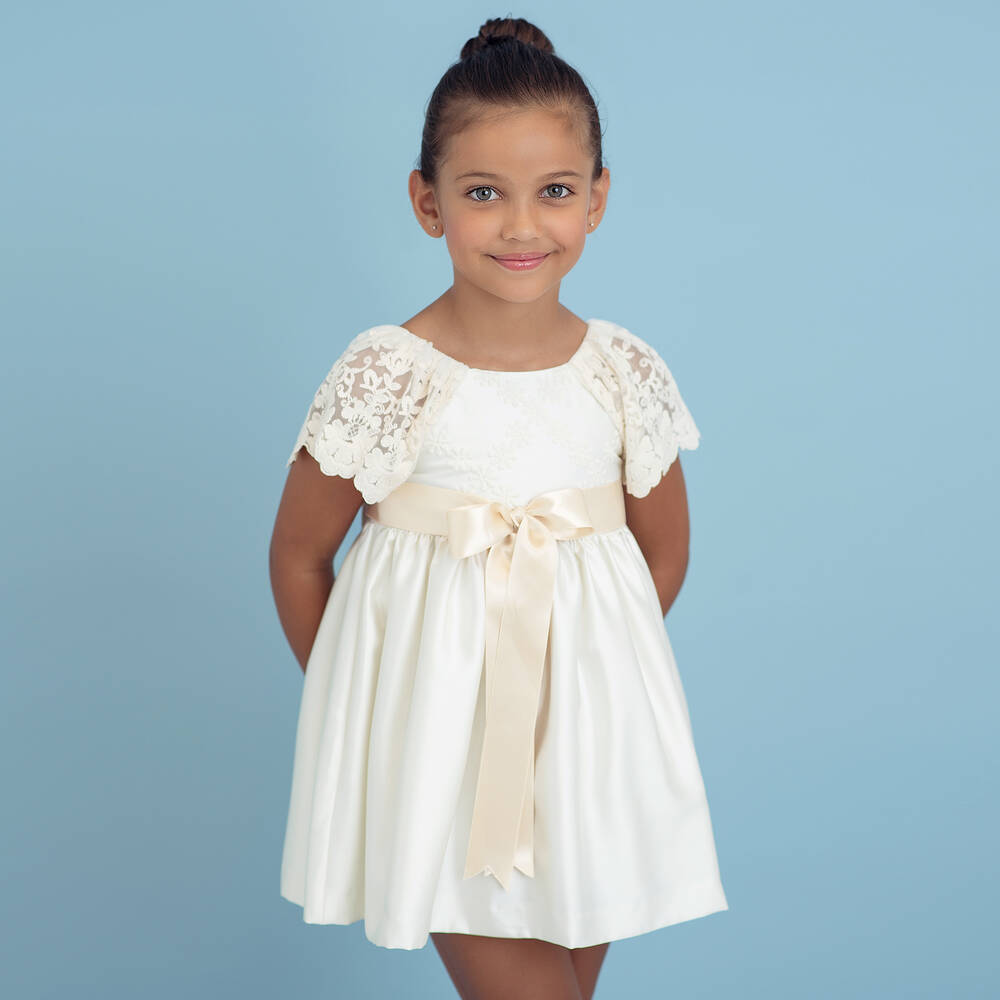 Foque-Ivory Ceremony Dress  | Childrensalon Outlet