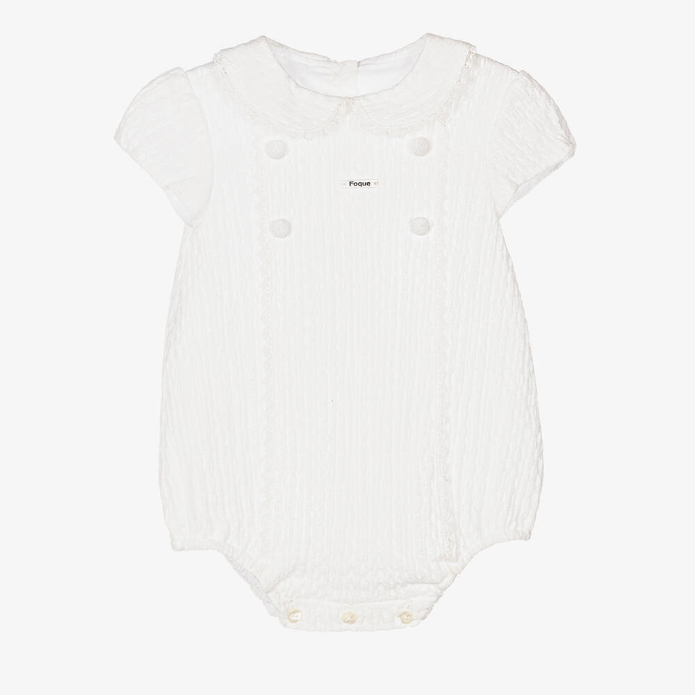 Foque - Ivory Cotton Baby Shortie  | Childrensalon