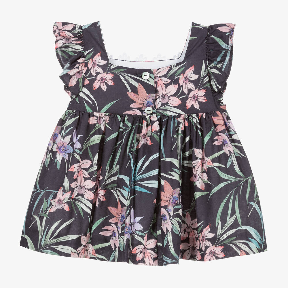 Foque-Платье и трусики из хлопка синего цвета | Childrensalon Outlet