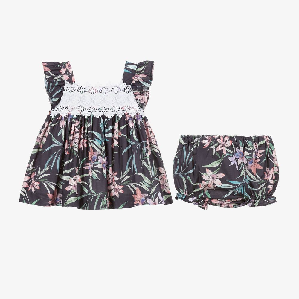 Foque-Платье и трусики из хлопка синего цвета | Childrensalon Outlet