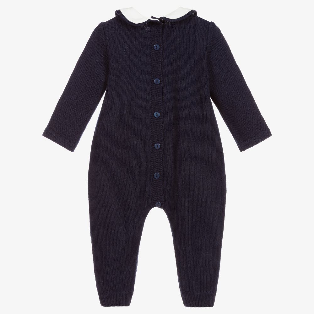 Foque-Синий вязаный ромпер из шерсти | Childrensalon Outlet