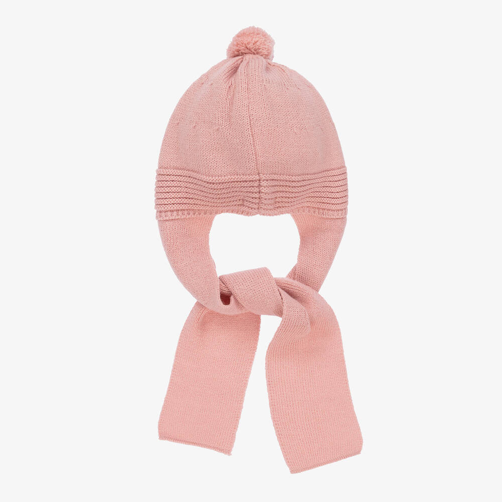 Foque-Pink Knitted Hat & Scarf | Childrensalon Outlet
