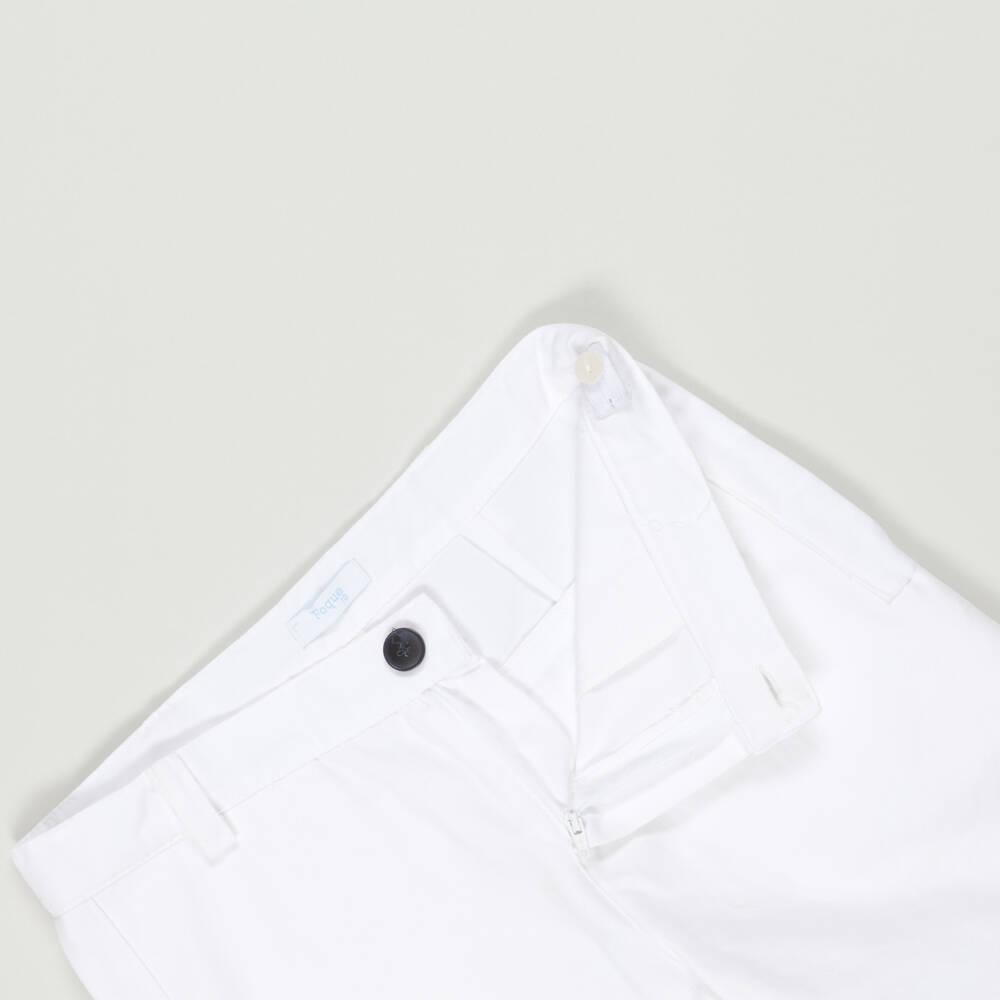 Foque-Preloved Boys White Cotton Shorts (4 years) | Childrensalon Outlet