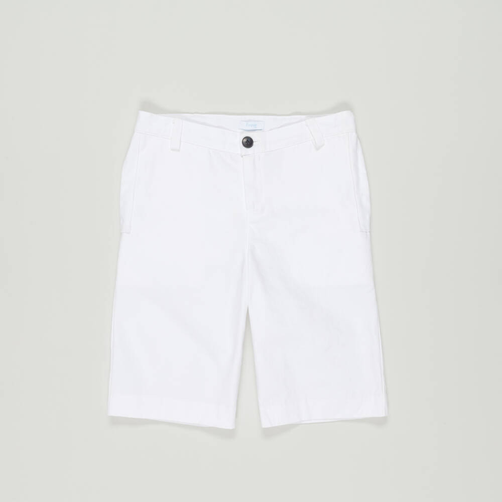 Foque-Preloved Boys White Cotton Shorts (4 years) | Childrensalon Outlet