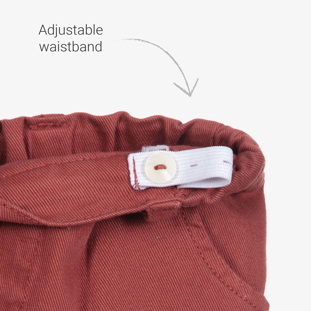 Foque-طقم شورت أطفال ولادي قطن كاروهات لون أحمر ورمادي | Childrensalon Outlet