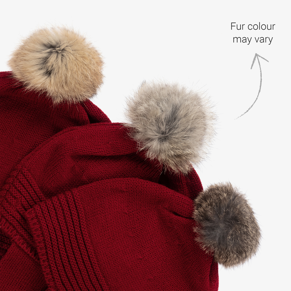 Foque-Red Knit Hat & Scarf | Childrensalon Outlet