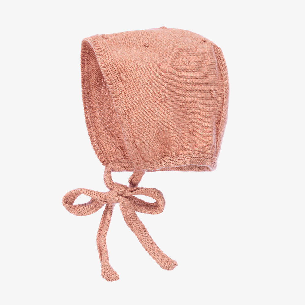 Foque-Красный трикотажный чепчик из хлопка и шерсти | Childrensalon Outlet