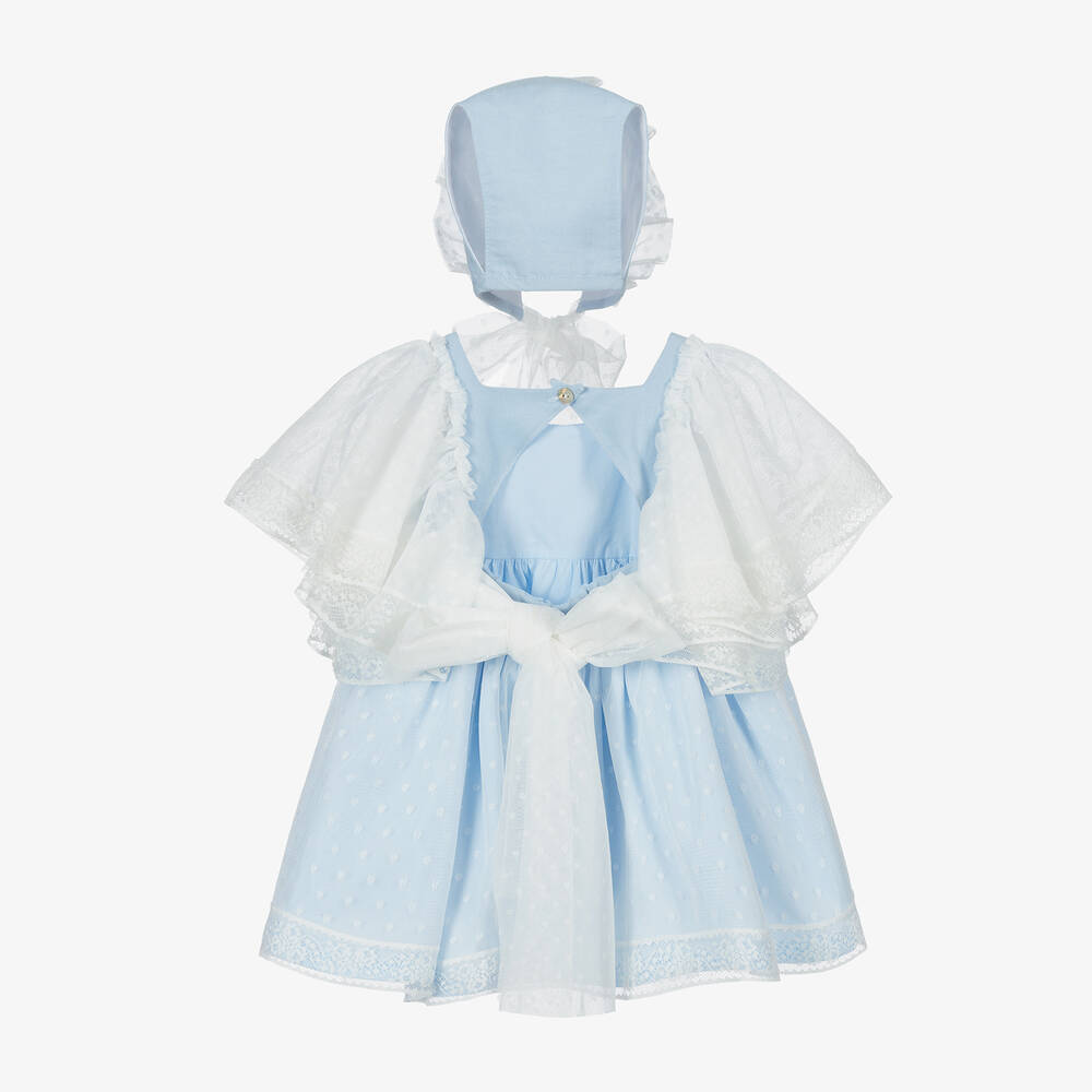 Foque-Комплект с платьем белого и голубого цвета | Childrensalon Outlet