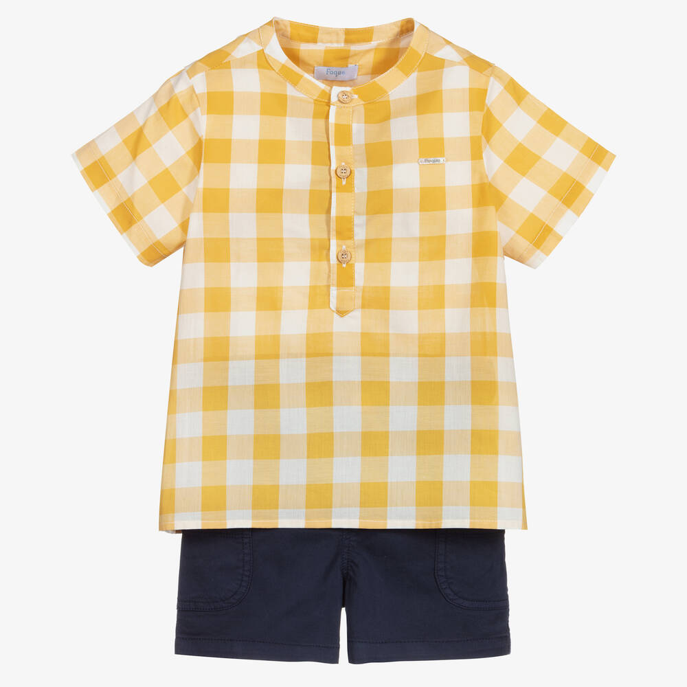 Foque - Ensemble short bleu et jaune | Childrensalon