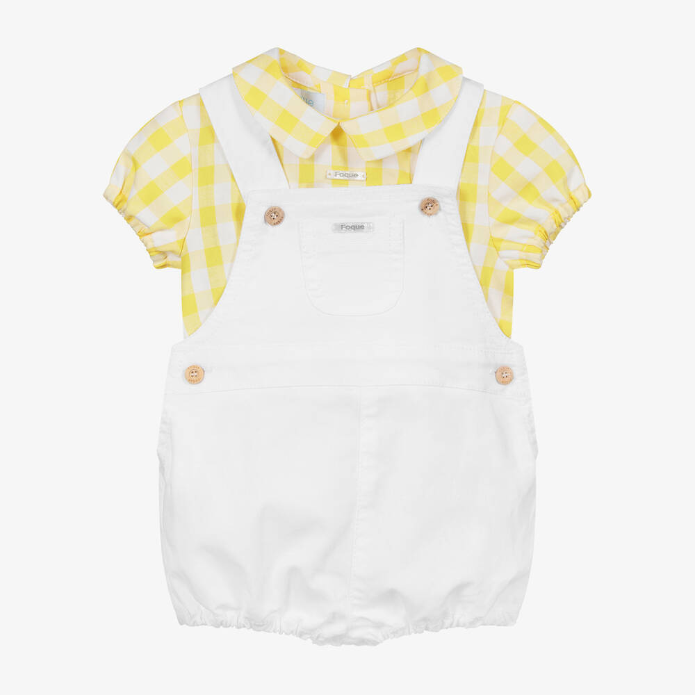 Foque - Yellow & White Shorts Set | Childrensalon