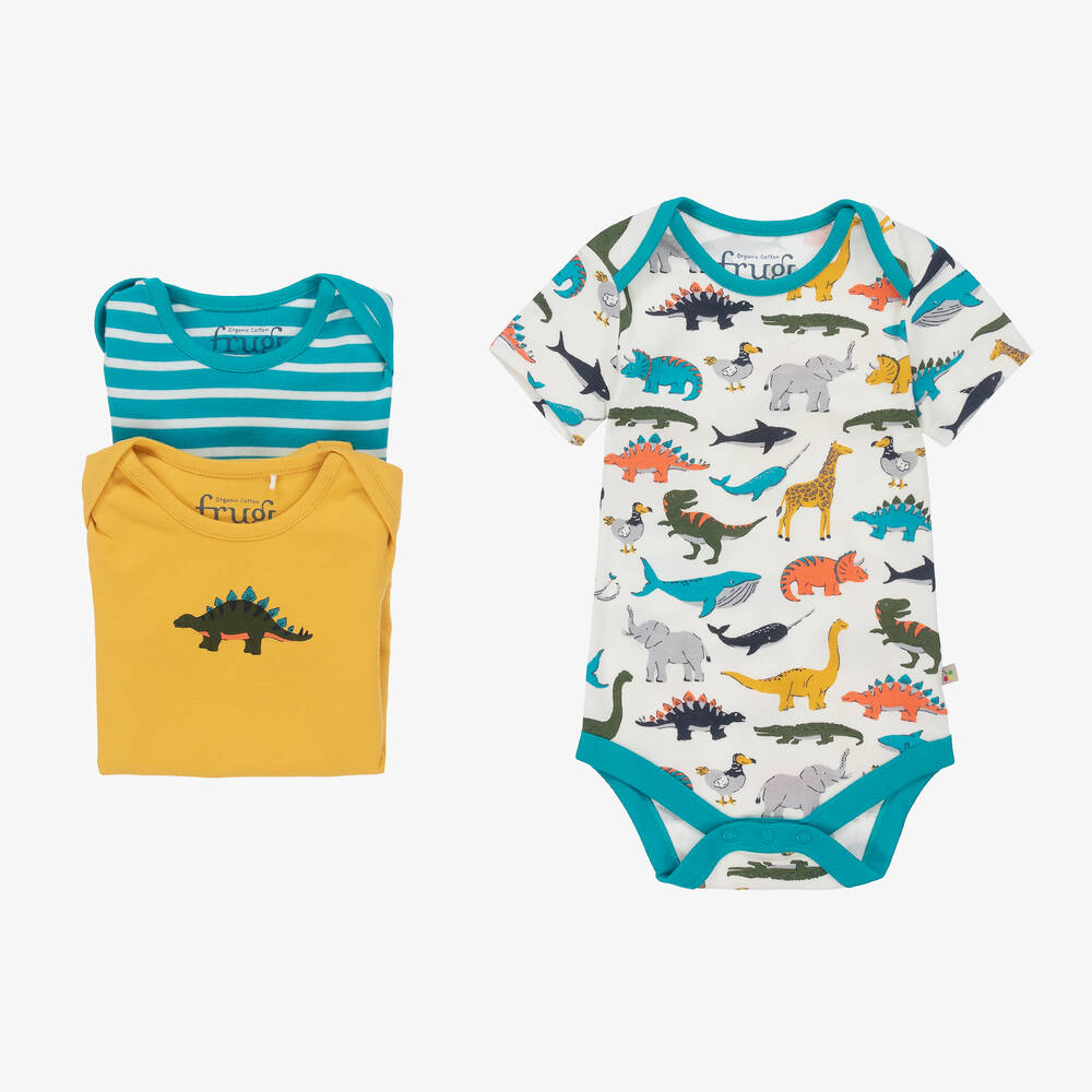 Frugi - Baby-Baumwoll-Bodys (3er-Pack) | Childrensalon