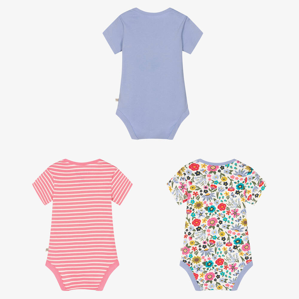 Frugi-Baby Girls Cotton Bodyvests (3 Pack) | Childrensalon Outlet