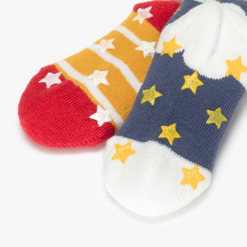 Frugi-Blue And Yellow Festive Sock | Childrensalon Outlet