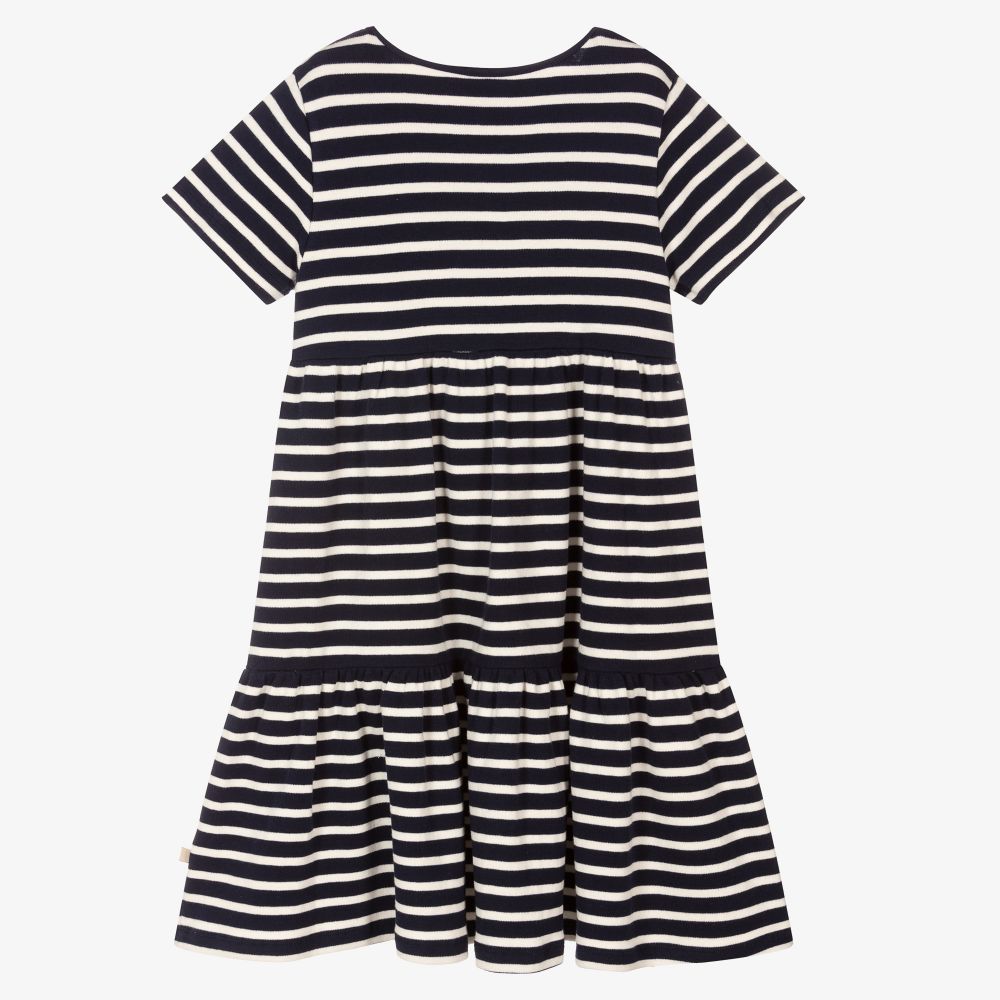 Frugi-Синее платье в бретонскую полоску | Childrensalon Outlet