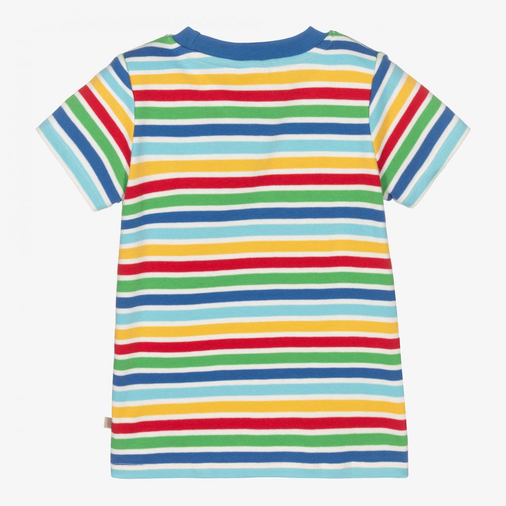 Frugi-Хлопковая футболка в синюю полоску | Childrensalon Outlet