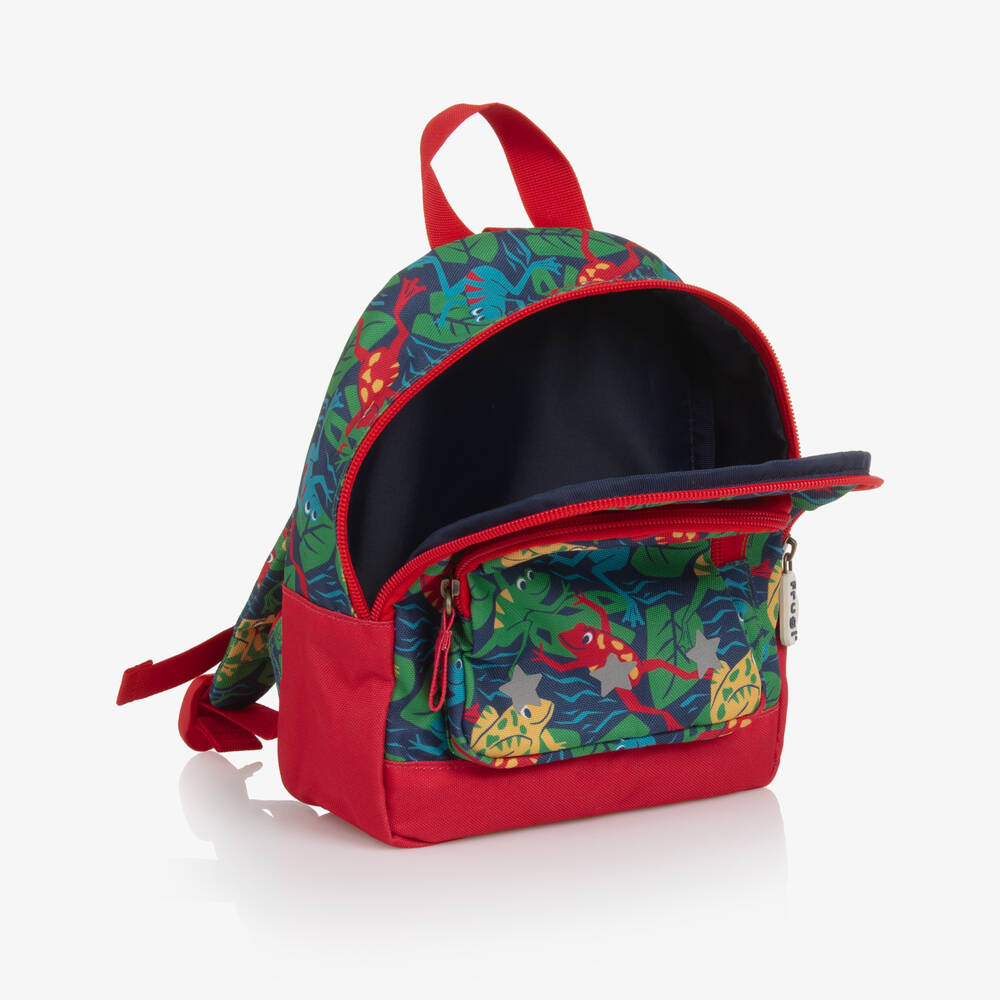 Frugi-Blue & Green Frog Backpack (24cm) | Childrensalon Outlet