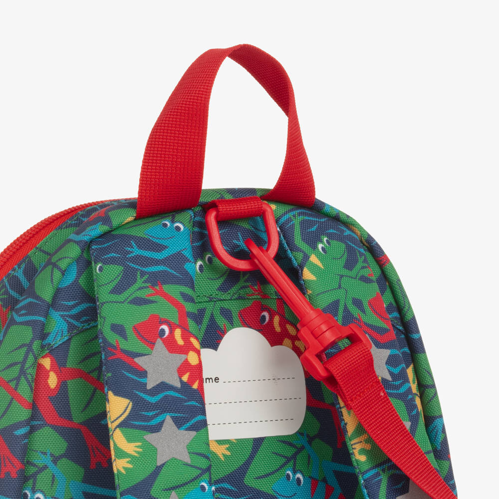 Frugi-Blue & Green Frog Backpack (24cm) | Childrensalon Outlet