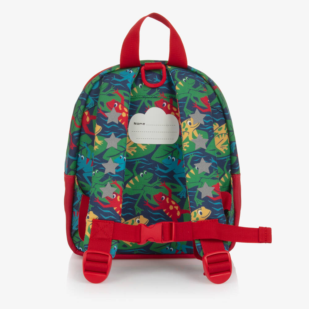 Frugi-Blue & Green Frog Backpack (24cm) | Childrensalon Outlet