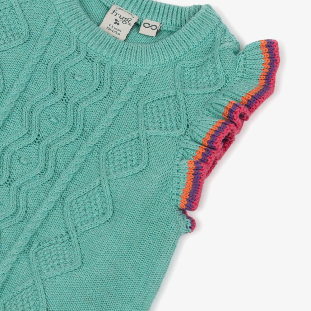 Frugi-Blue Knitted Vest | Childrensalon Outlet