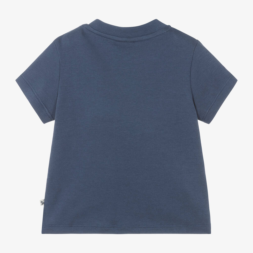 Frugi-Blue Organic Cotton Sea Creature T-Shirt | Childrensalon Outlet