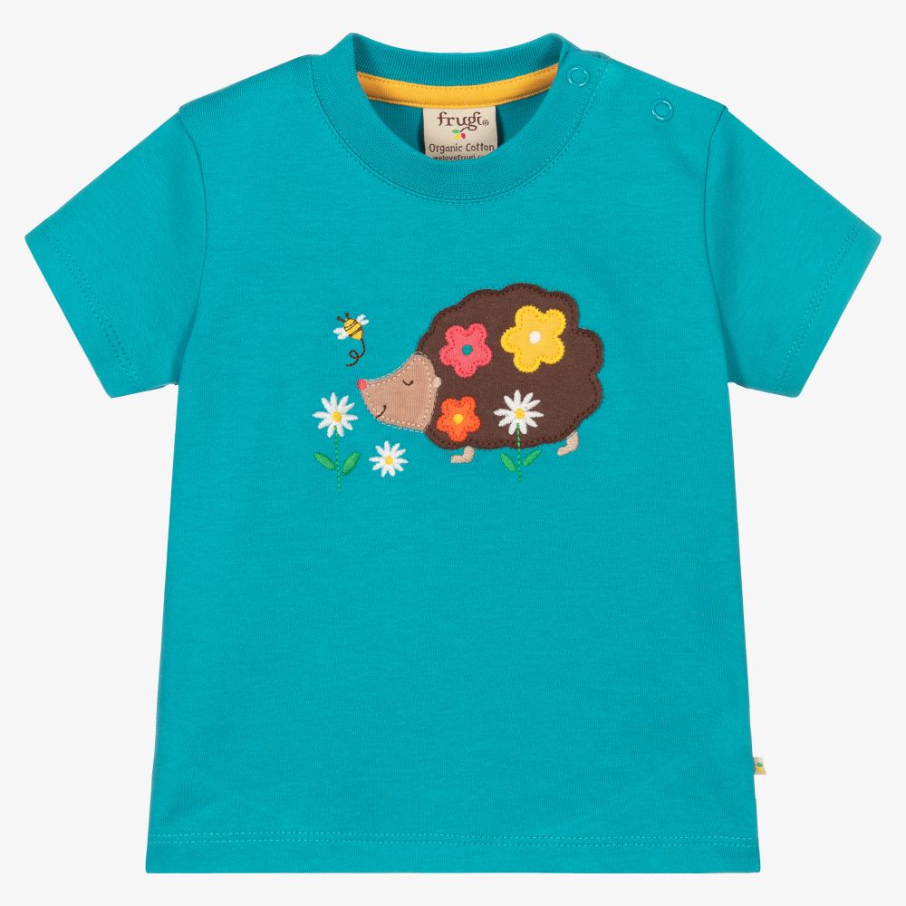 Frugi - Blue Organic Cotton T-Shirt | Childrensalon