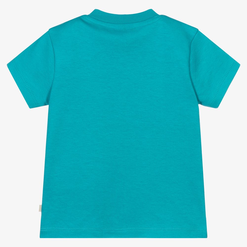 Frugi-Blue Organic Cotton T-Shirt | Childrensalon Outlet