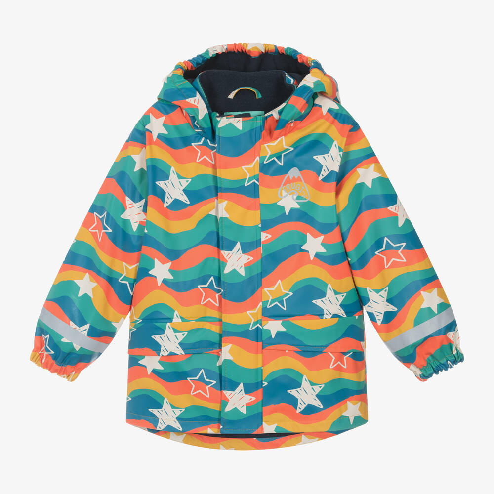 Frugi-Blue Star Print Raincoat | Childrensalon Outlet