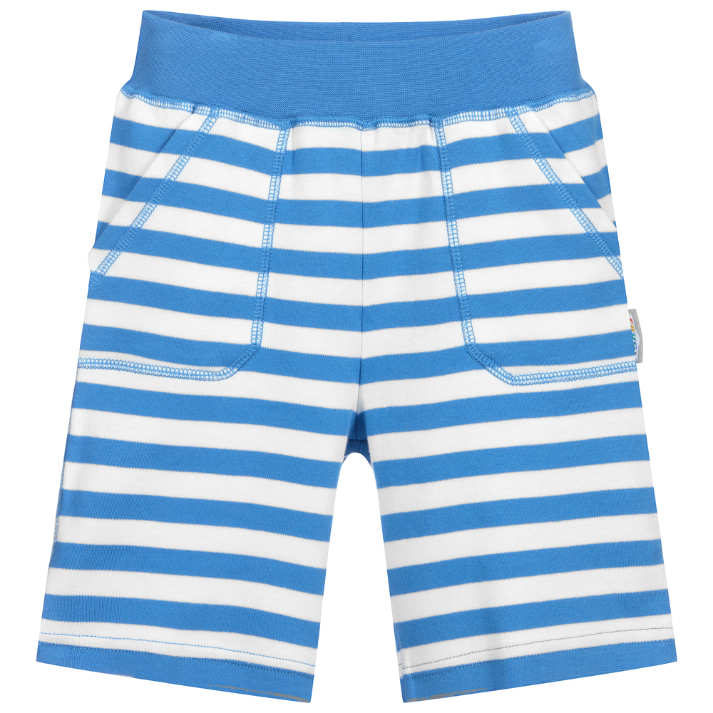 Frugi - Blue Stripe Shorts | Childrensalon