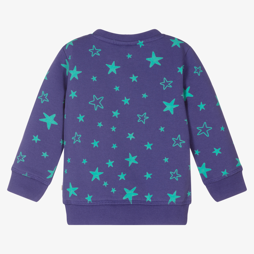 Frugi Blue Unicorn Cotton Sweatshirt Childrensalon Outlet