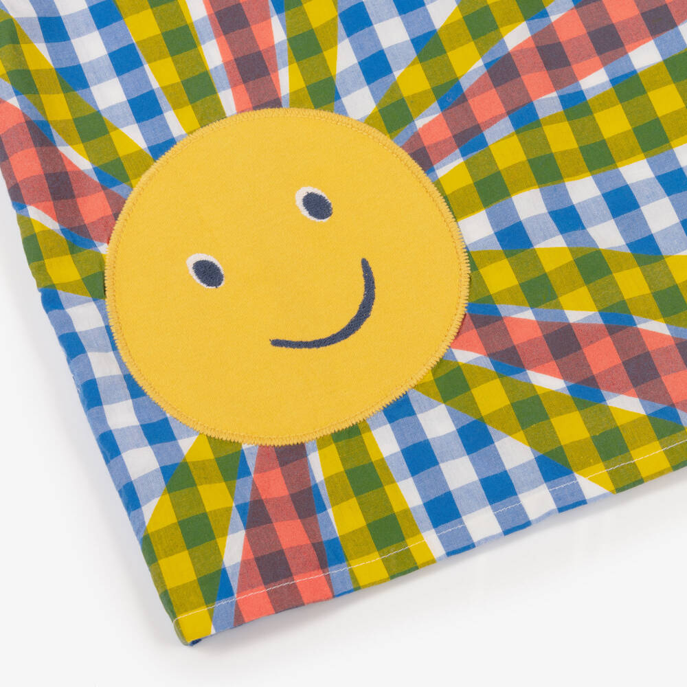 Frugi-Boys Blue Check Cotton Sunshine Shirt | Childrensalon Outlet