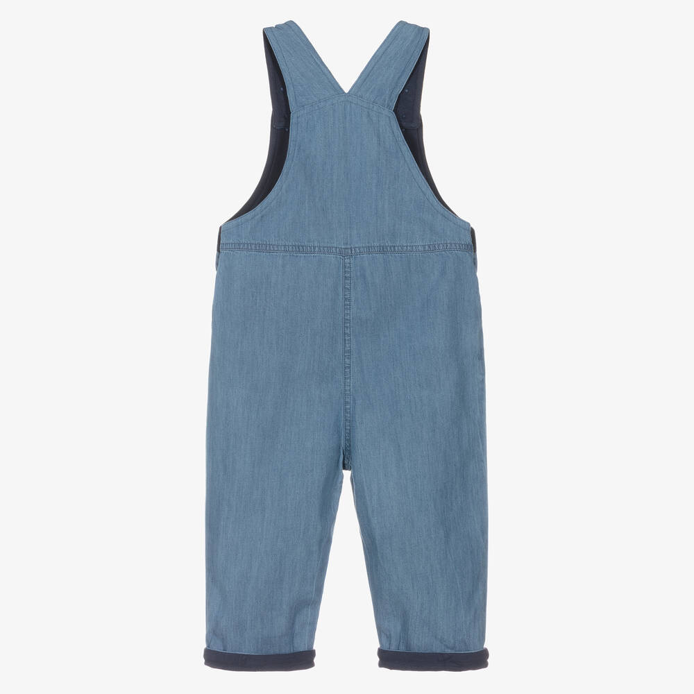 Frugi Boys Blue Cotton Dungarees Childrensalon Outlet