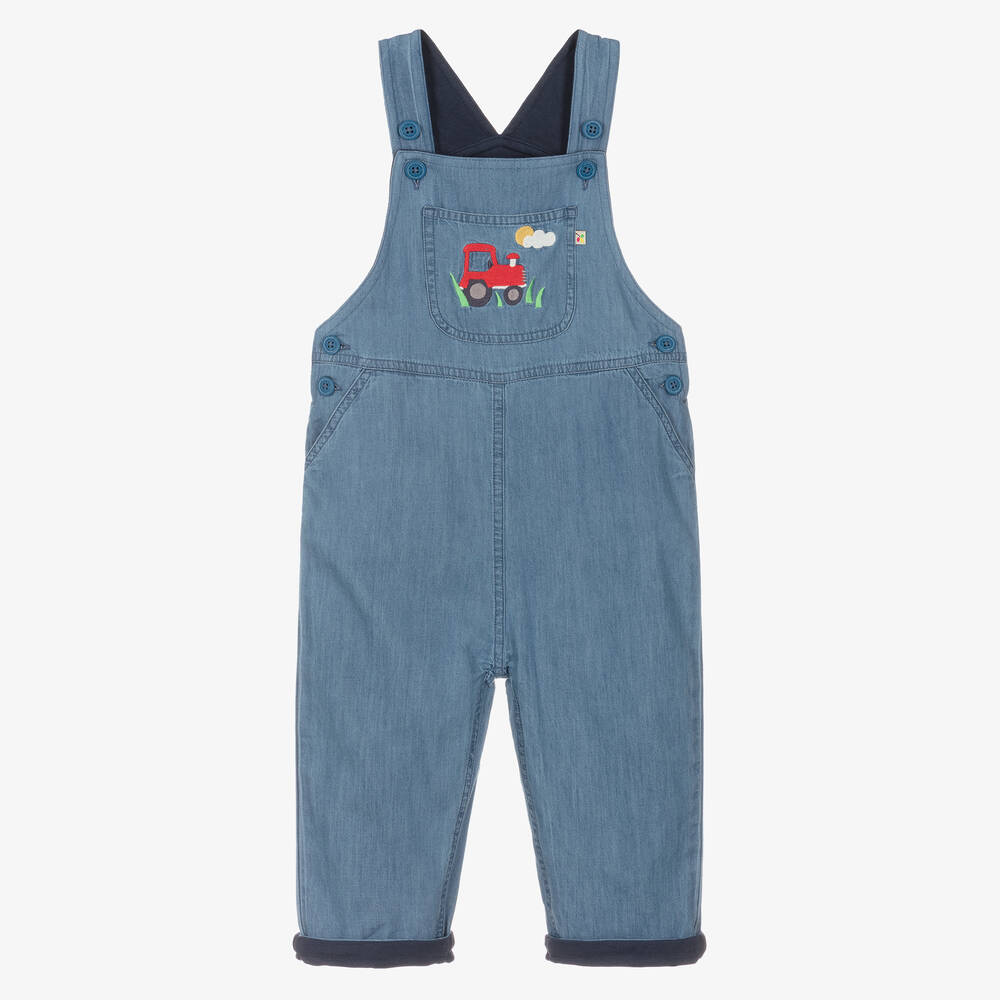 Frugi - Blaue Baumwoll-Latzhose (J) | Childrensalon