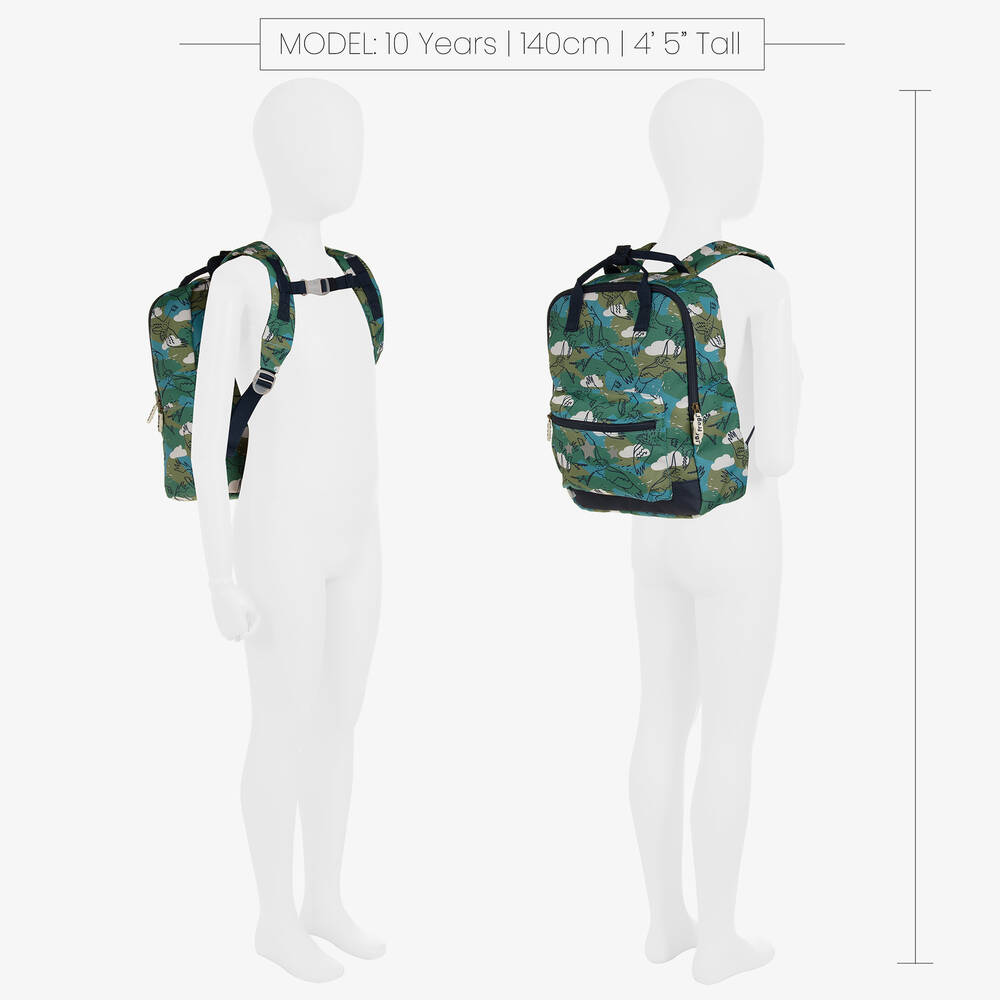 Frugi-Сине-зеленый рюкзак с птичками (34см) | Childrensalon Outlet