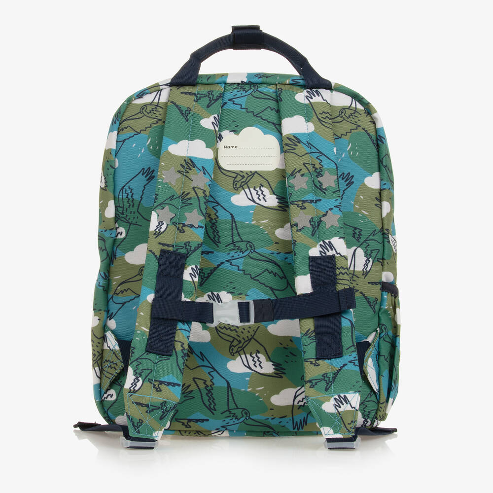 Frugi-Сине-зеленый рюкзак с птичками (34см) | Childrensalon Outlet