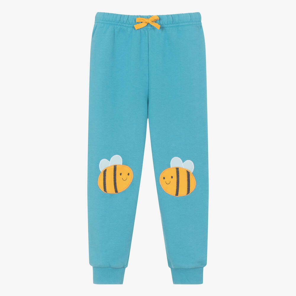 Frugi - Blaue Bio-Jogginghose mit Bienen | Childrensalon