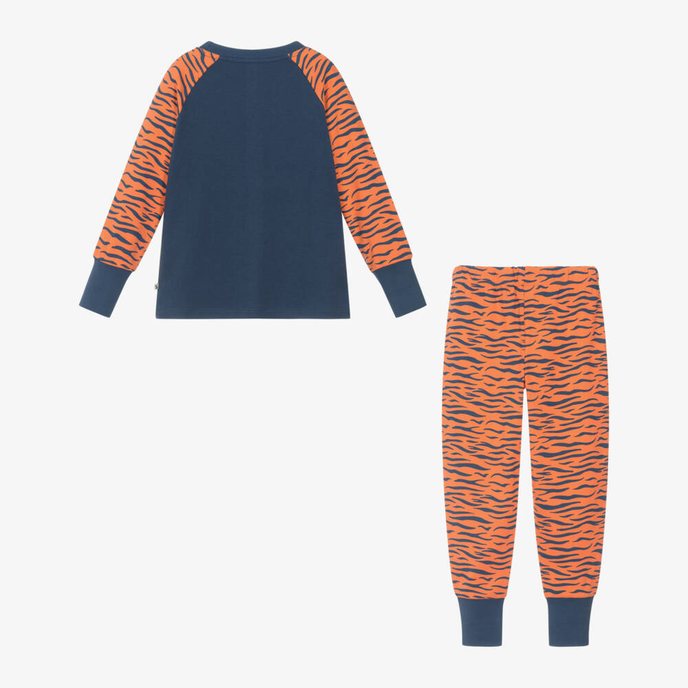 Frugi-Boys Blue Organic Tiger Nightwear | Childrensalon Outlet