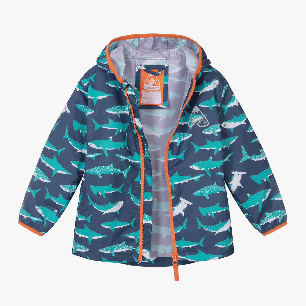 Boys blue rain jacket sales