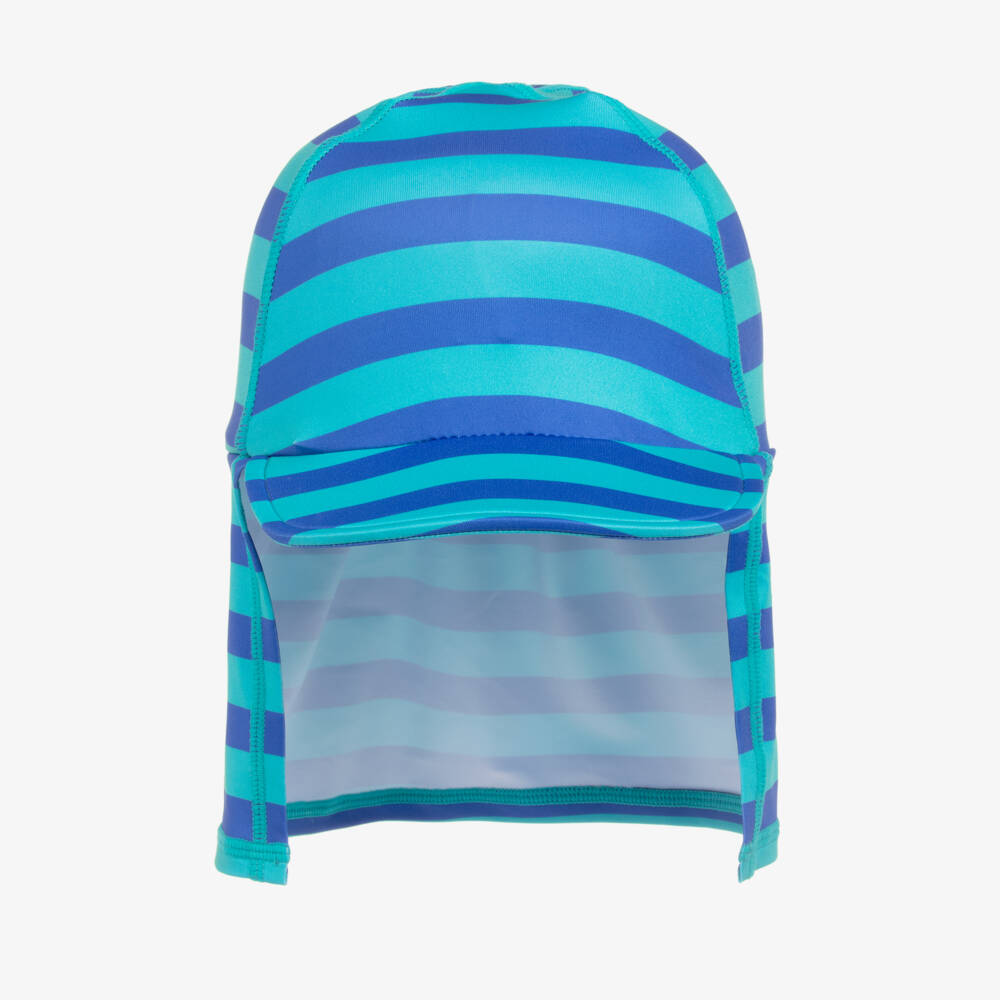 Frugi-Boys Blue Sun Protection Cap | Childrensalon Outlet