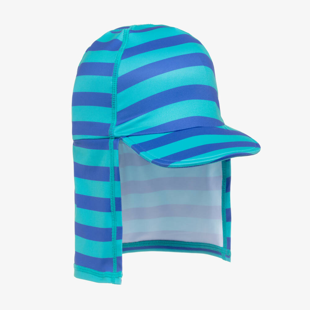 Frugi-Boys Blue Sun Protection Cap | Childrensalon Outlet