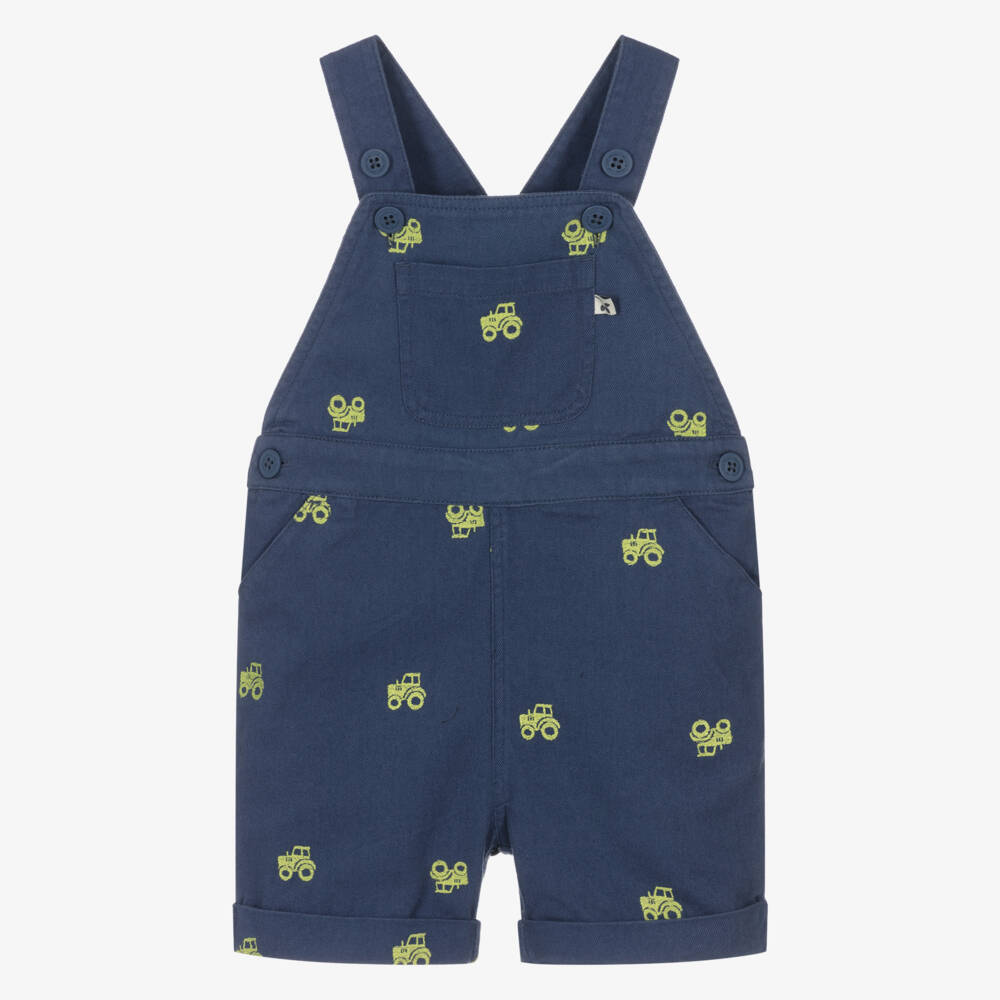 Frugi-Синие комбинезоны с вышивкой трактора для мальчиков | Childrensalon Outlet