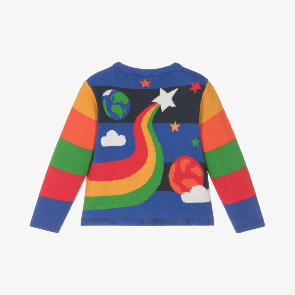 Frugi-Boys Cosmic Blue Knit Cardigan | Childrensalon Outlet
