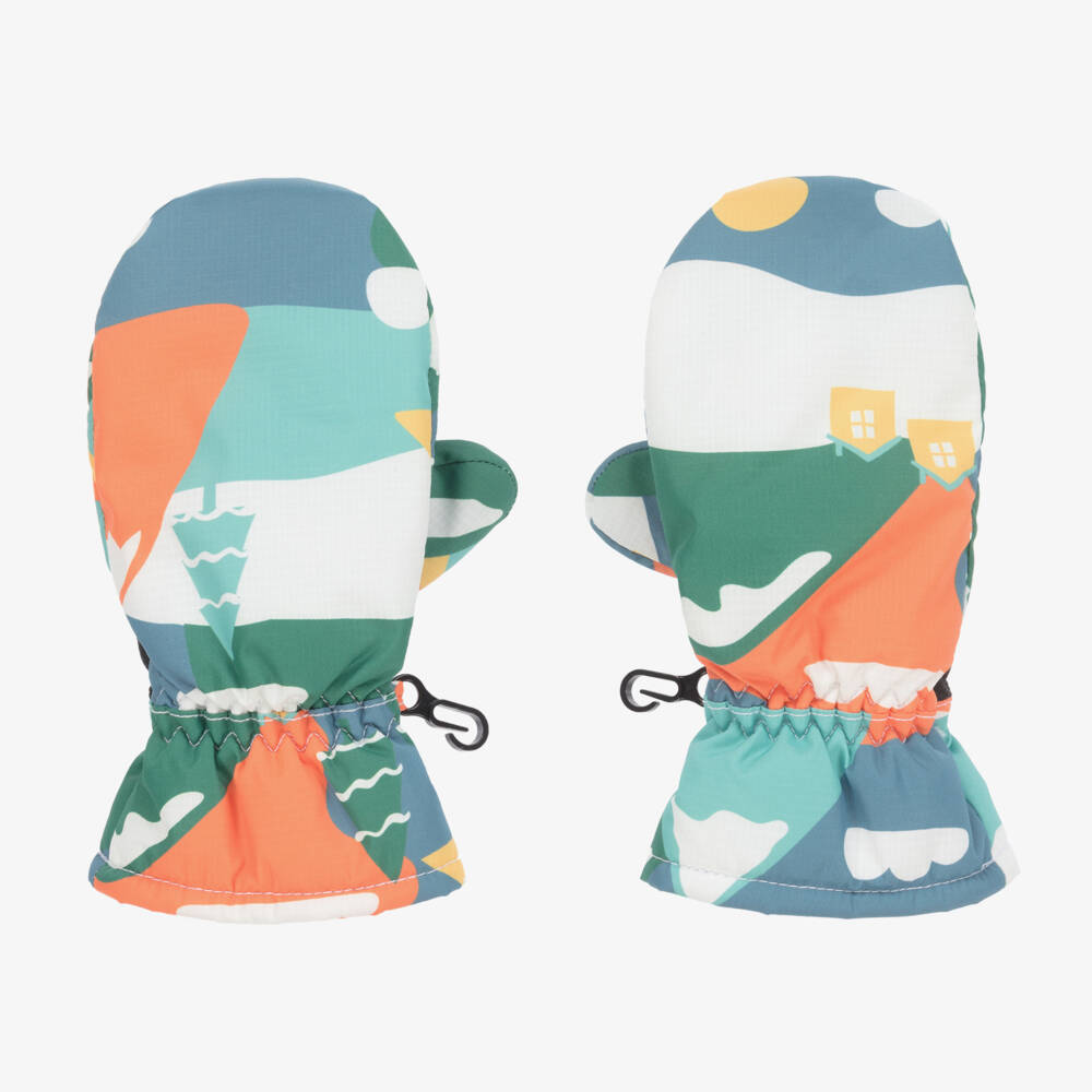 Frugi-Boys Evergreen Adventure Ski Mittens | Childrensalon Outlet