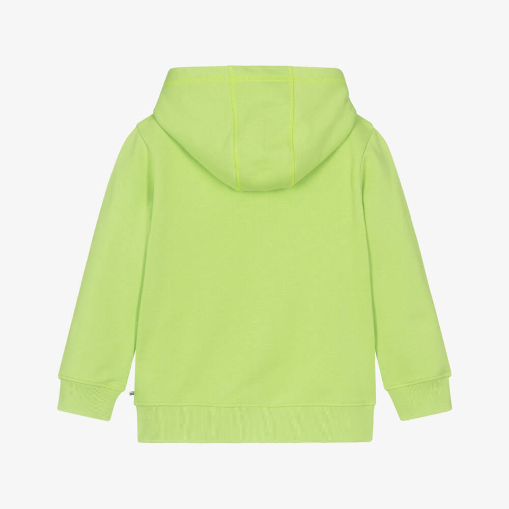 Frugi-Boys Green Cotton Football Zip-Up Top | Childrensalon Outlet