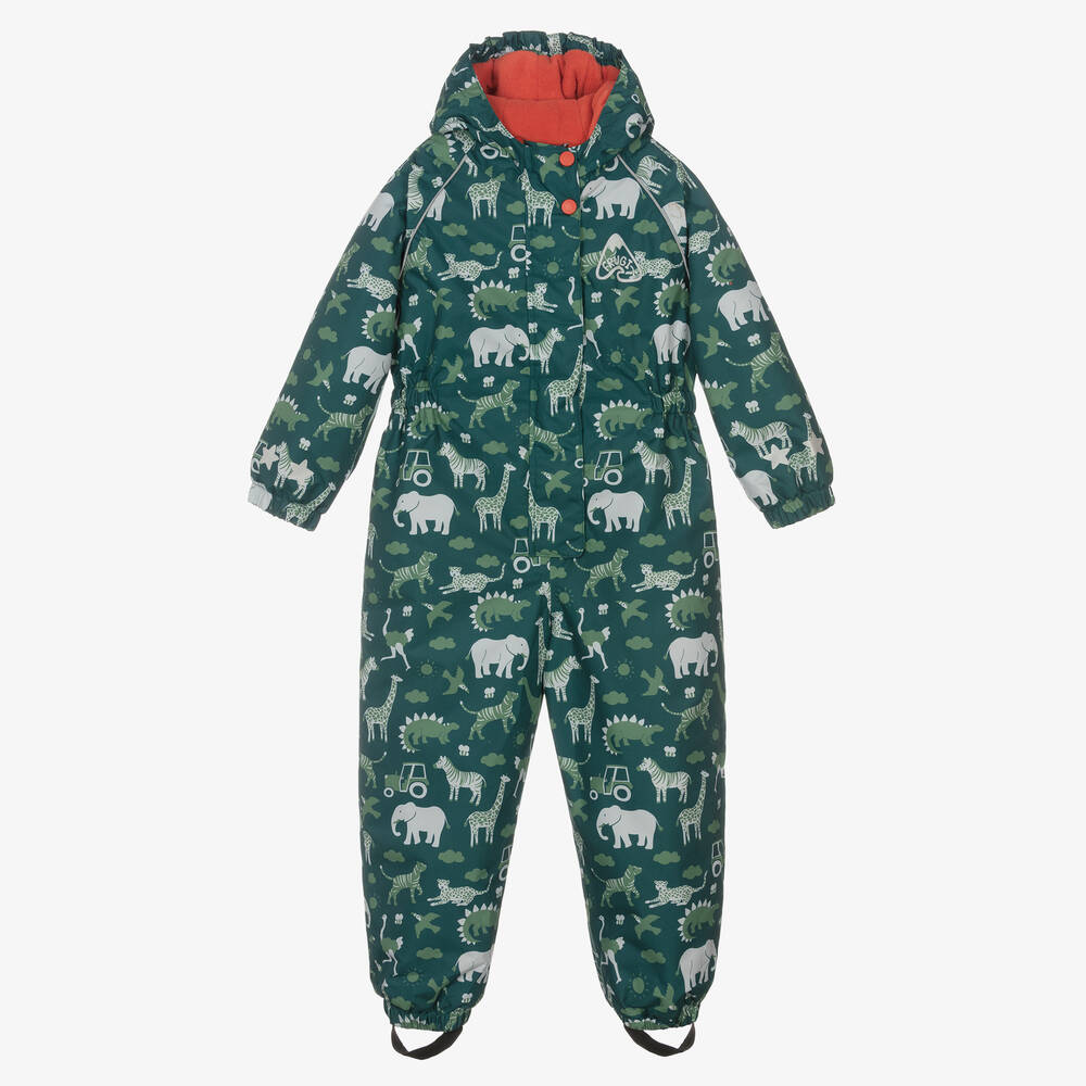 Frugi-Boys Green Jungle Snowsuit | Childrensalon Outlet