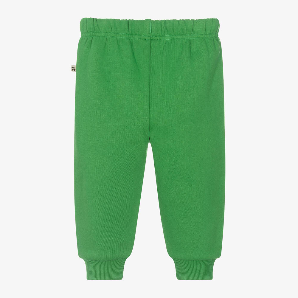 Frugi Boys Green Organic Cotton Jungle Joggers