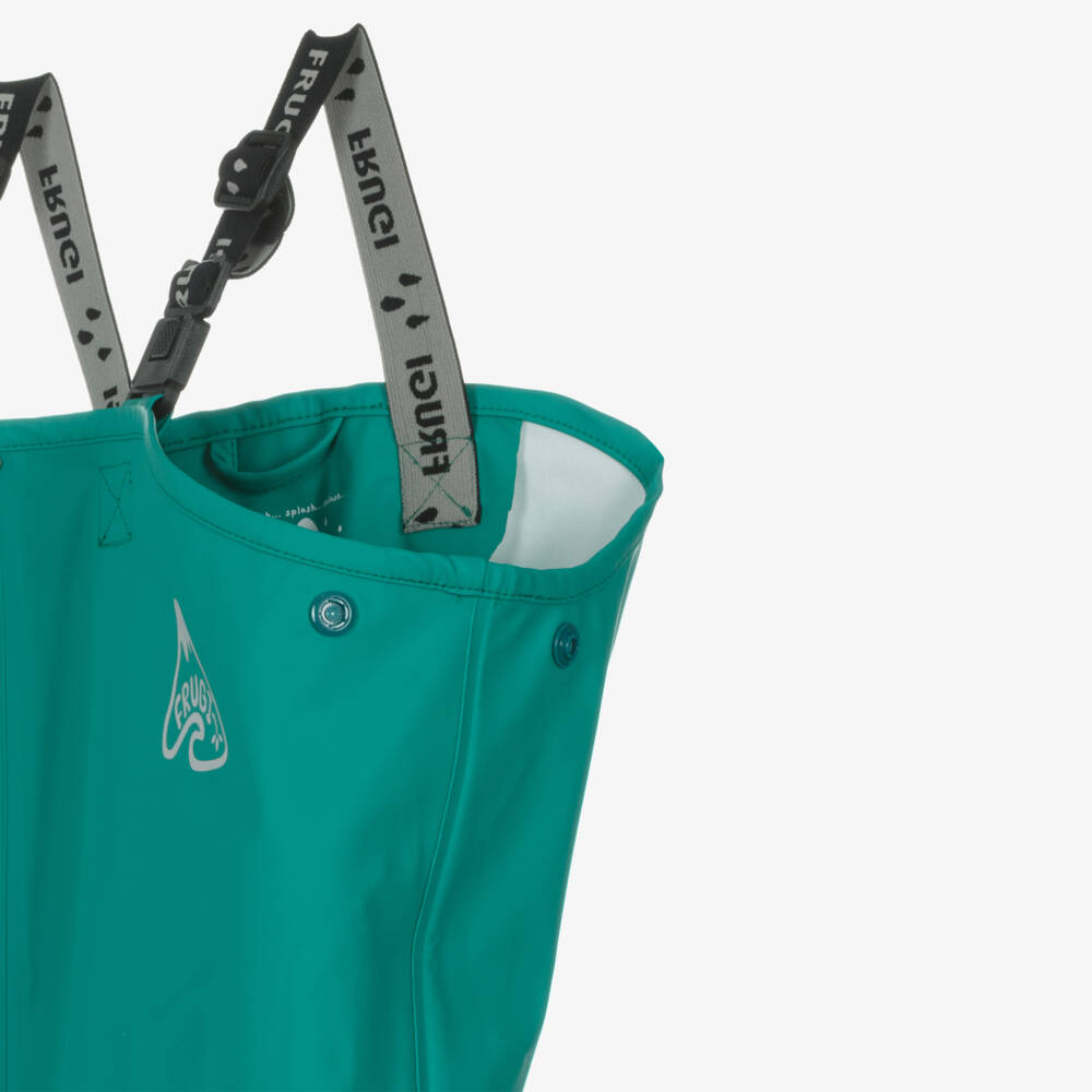 Frugi-Boys Green Waterproof Dungarees | Childrensalon Outlet