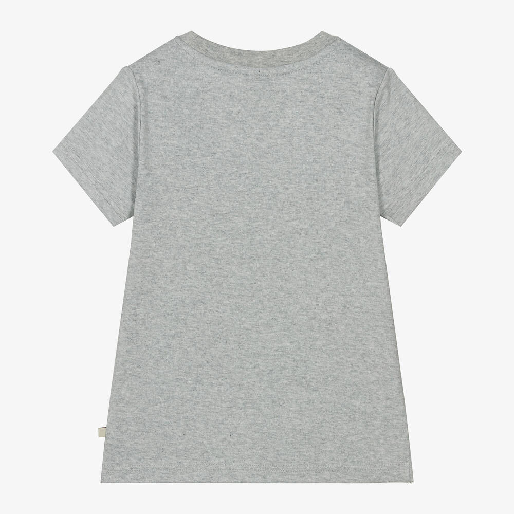 Frugi-Boys Grey Organic Cotton Gorilla T-Shirt | Childrensalon Outlet